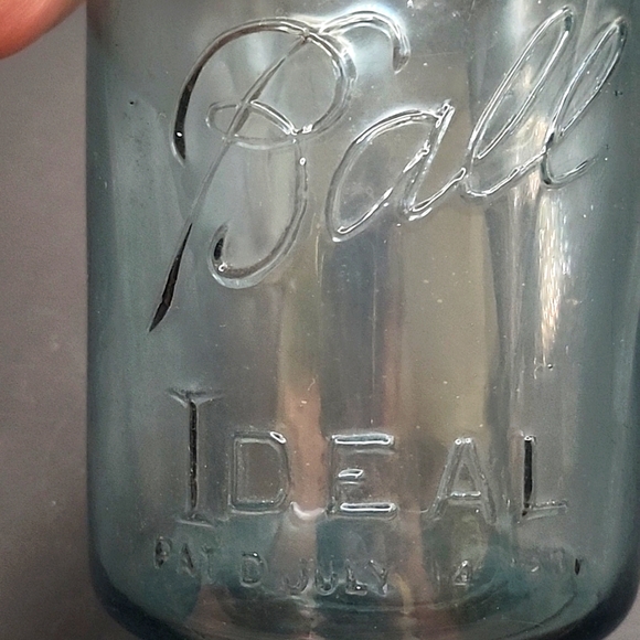 Vintage Ball Ideal Blue Glass Quart Canning Jar 7.75" - Picture 7 of 7